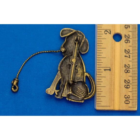 Vintage Gold Tone  Pet Dog Puppy Animal Brooch by JJ D10 - Picture 2 of 2